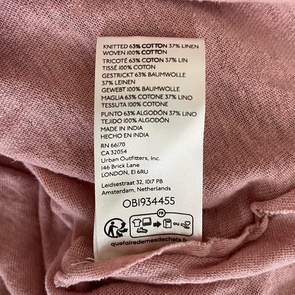 {Free People We The Free} Sofia Henley Short Sleeve Top in Pink - Womens Small - Picture 9 of 9